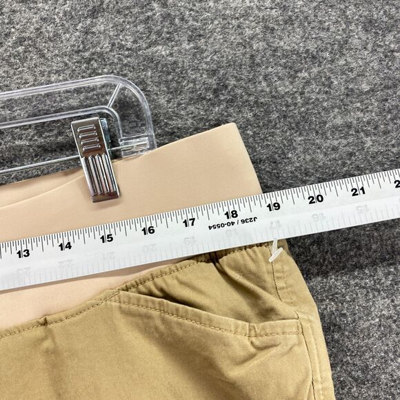 Old Navy Pants Women 12 Maternity Beige Mid Rise Pull On Elastic Waist Skinny - Picture 5 of 10